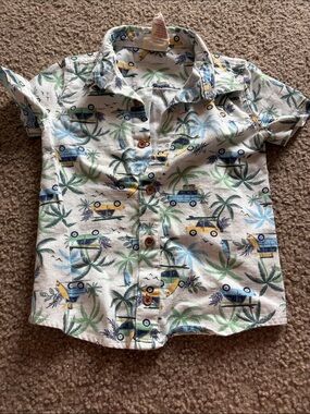 B51 Panama Jack Kids 4t Tropical Surf Cars Button-Up